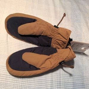 Men's tan winter mittens